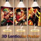 One Piece 3D Lenticular Poster – Luffy Zoro Sanji Wall Art