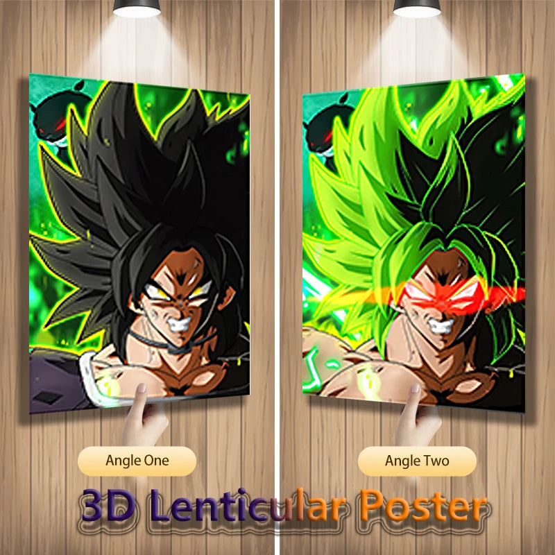 Anime 3D Lenticular Poster – Dragon Ball Goku Wall Art