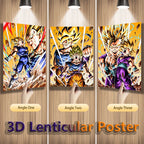 3D Dragon Ball Z Vegeta Lenticular Poster – Flip Effect Wall Art