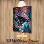 Gojo Sukuna 3D Lenticular Poster – Jujutsu Kaisen Anime Wall Art