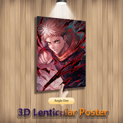 Gojo Sukuna 3D Lenticular Poster – Jujutsu Kaisen Anime Wall Art