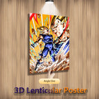 3D Dragon Ball Z Vegeta Lenticular Poster – Flip Effect Wall Art