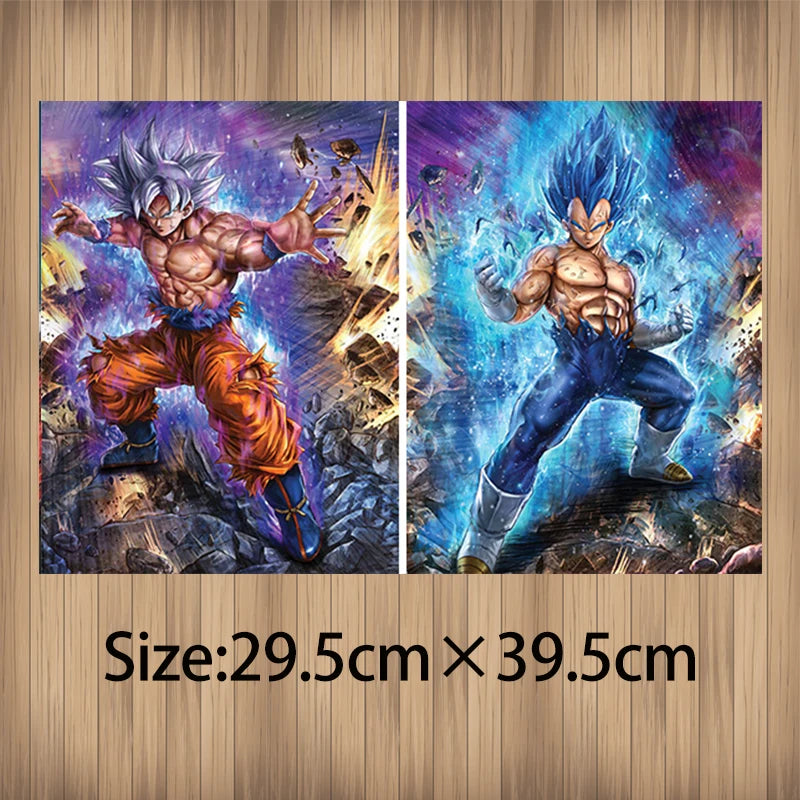 Goku Vegeta 3D Lenticular Poster – Dragon Ball Anime Wall Art