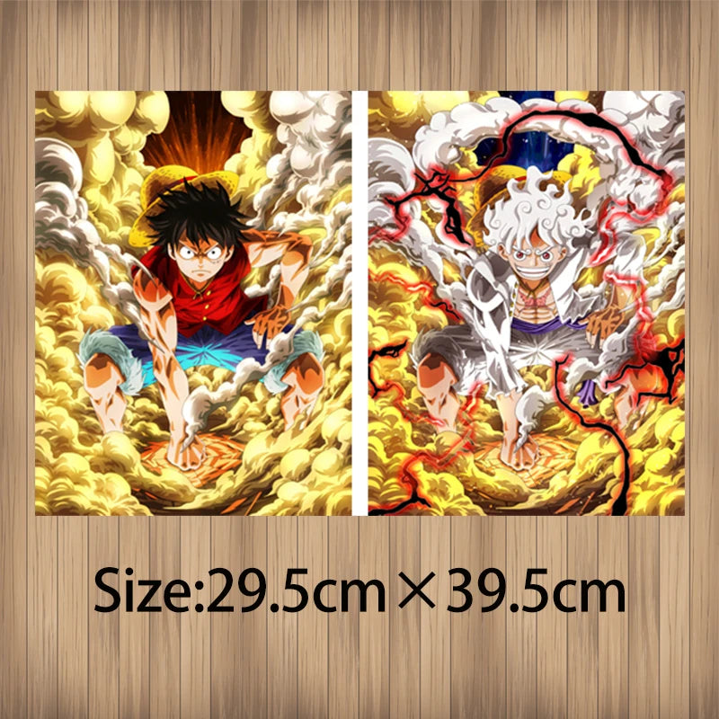 Luffy Gear 5 3D Lenticular Poster – One Piece Anime Wall Art